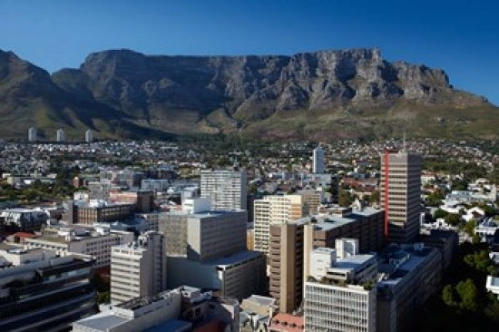 Cape Town CBD and Table Mountain Poster Print by David Wall