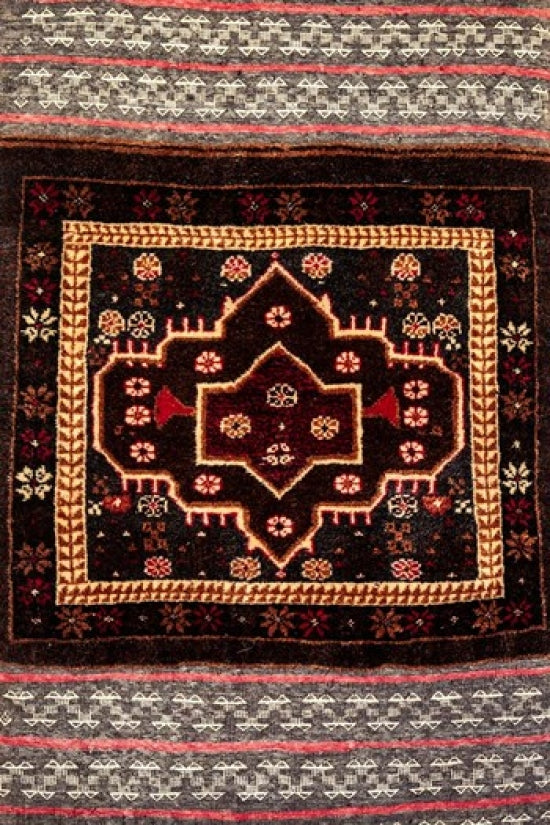 Close-up of a hand-made carpet in Stone Town, Zanzibar poster print