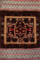 Close-up of a hand-made carpet in Stone Town, Zanzibar poster print