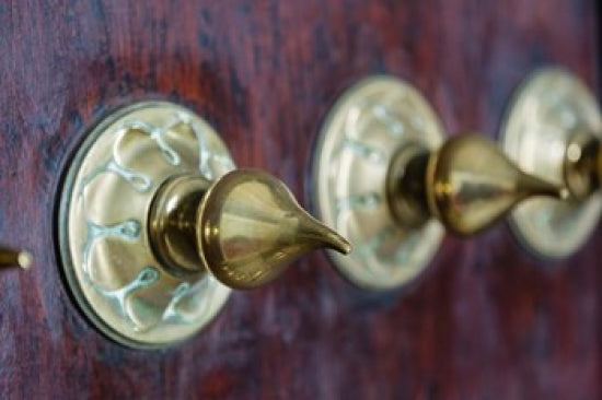 Close-up of a traditional carved door in Stone Town, Zanzibar, Tanzania poster print