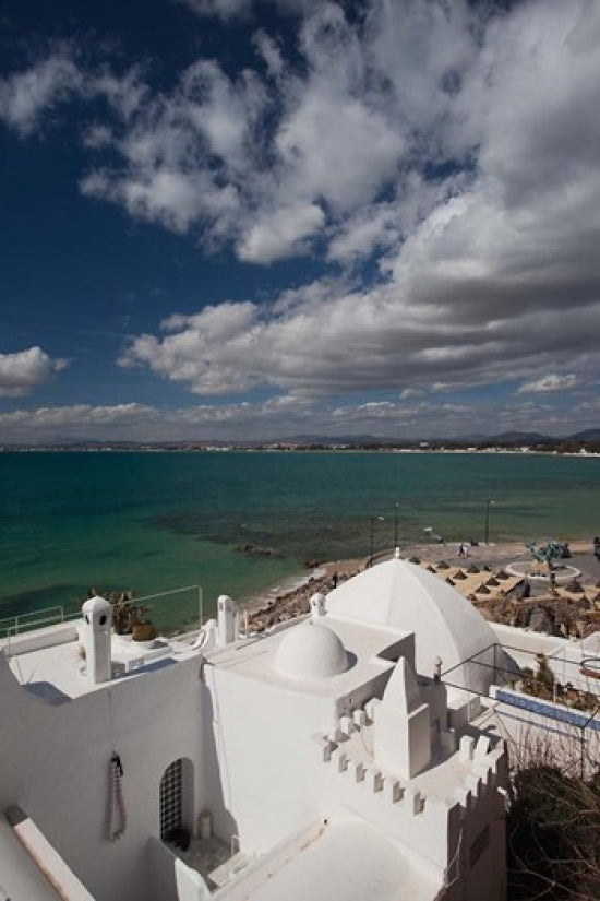 Tunisia, Cap Bon Gulf of Hammamet from the Kasbah Poster Print by Walter Bibikow