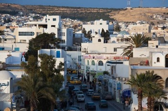Tunisia Cap Bon Hammamet Avenue de la Republique Poster Print by Walter Bibikow