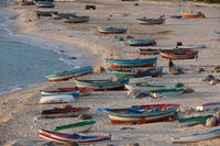 Hammamet waterfront fine art print by Walter Bibikow showcasing vibrant colors and serene landscape.