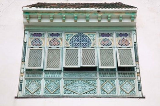 Tunisia Mahdia window print showcasing Moorish architecture by Walter Bibikow.