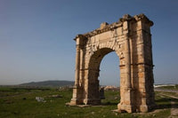 Tunisia Dougga Roman-Era Arch Poster Print by Walter Bibikow