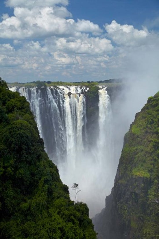Victoria Falls poster print capturing the beauty of Mosi-oa-Tunya in Zimbabwe by David Wall.