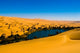 Libya Fezzan Desert Poster Print featuring Erg Ubari and Umm el Maa Lake by Aldo Pavan