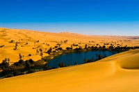 Libya Fezzan Desert Erg Ubari and Umm el Maa Lake Poster Print