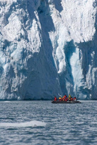 Zodiac with Iceberg in the Ocean Art Print by Keren Su
