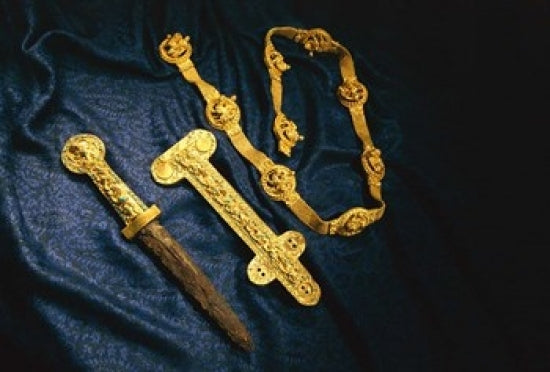 Dagger, Sheath and Belt of Warrior Gold Artifacts Poster Print