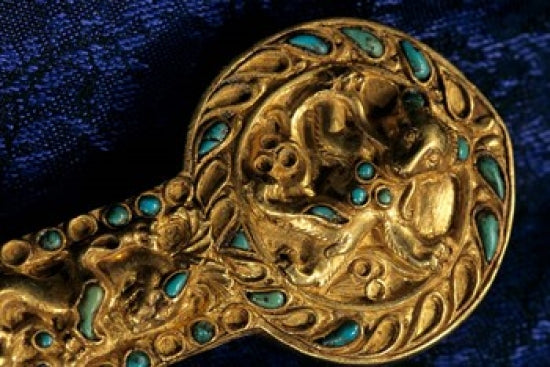Detail of Dagger Gold Artifacts from Tillya Tepe Find Poster Print