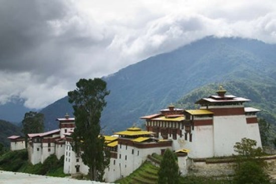 Trongsa Dzong in the Mountain Poster Print by Keren Su