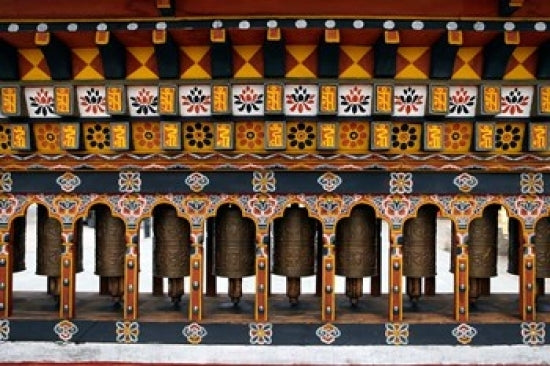 Prayer Wheels in Thimphu Bhutan Poster Print by Kymri Wilt