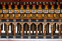 Prayer Wheels in Thimphu Bhutan Poster Print by Kymri Wilt