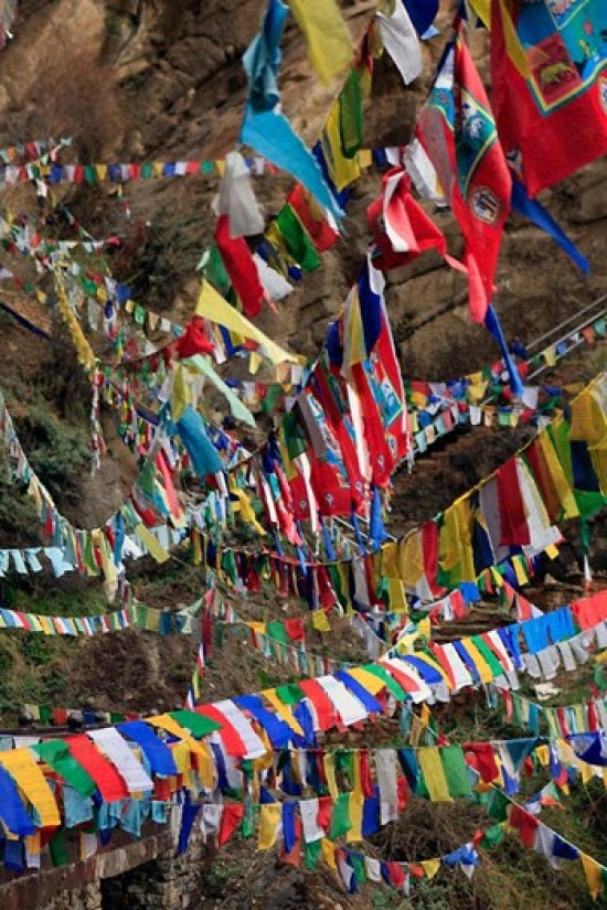 Prayer Flags in Thimphu, Bhutan Poster Print by Kymri Wilt