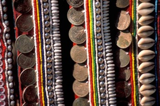 Traditional Akha fabric and clothing souvenir poster print by Brian McGilloway.