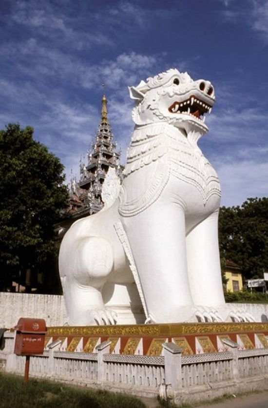 Guardian Lions at Mandalay Hill Poster Print by Inger Hogstrom