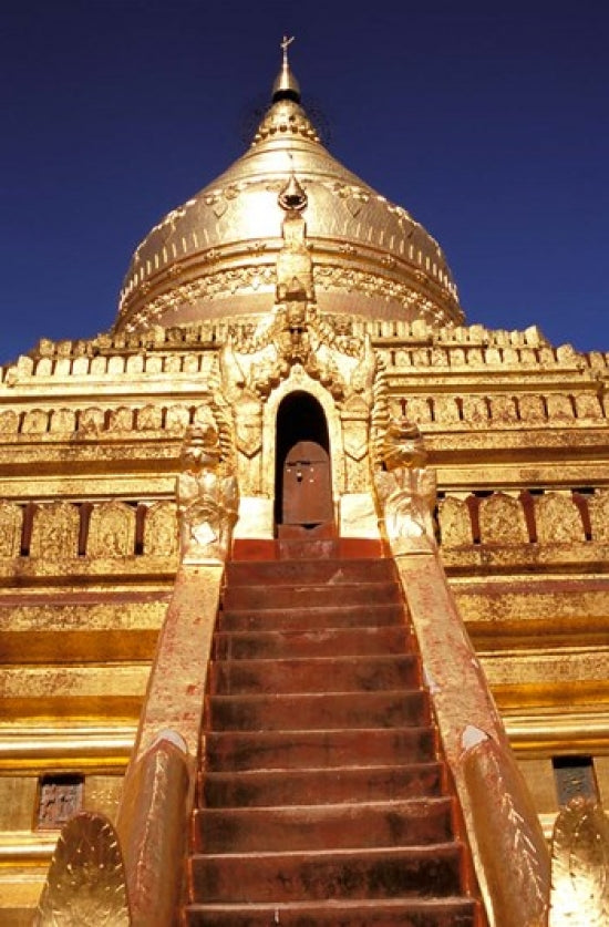 Shwezigon Paya art print showcasing the stunning architecture of Bagan, Myanmar.