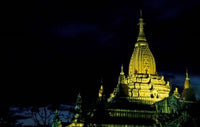 Night View of Ananda Pahto, Myanmar Poster Print by Keren Su