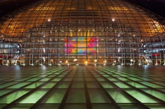 National Grand Theater poster print showcasing modern architecture by Alice Garland.