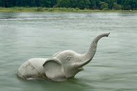Elephant Statue in Li River, Elephant Trunk Hill Park, Guilin, China Poster Print by Adam Jones