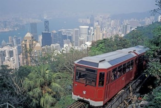 The Peak Tram at Victoria Peak Poster Print by Brent Bergherm