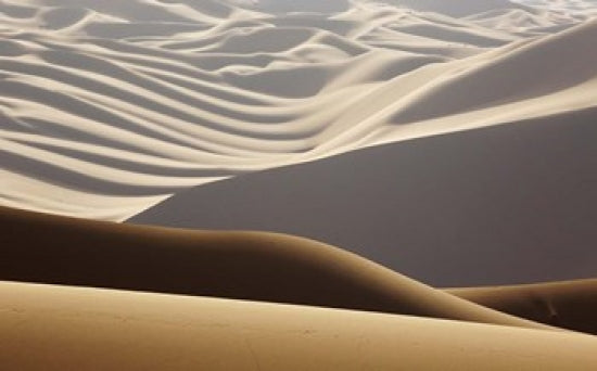 Abstract of desert shapes from Badain Jaran Desert in Inner Mongolia, China poster print.