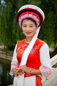 Bai Minority Woman in Traditional Ethnic Costume Poster Print