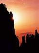 Sunburst on Craggy Huangshan Peaks poster print by Charles Crust, showcasing the beauty of Huangshan mountains in Anhui, China.