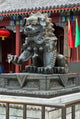 Bronze Lion Sculpture at Fragrant Hill Poster Print