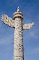 Forbidden City carved pillar poster print by Cindy Miller Hopkins