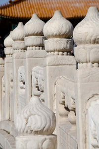 Beijing Forbidden City Poster Print showcasing ornate marble bridge by Cindy Miller Hopkins.