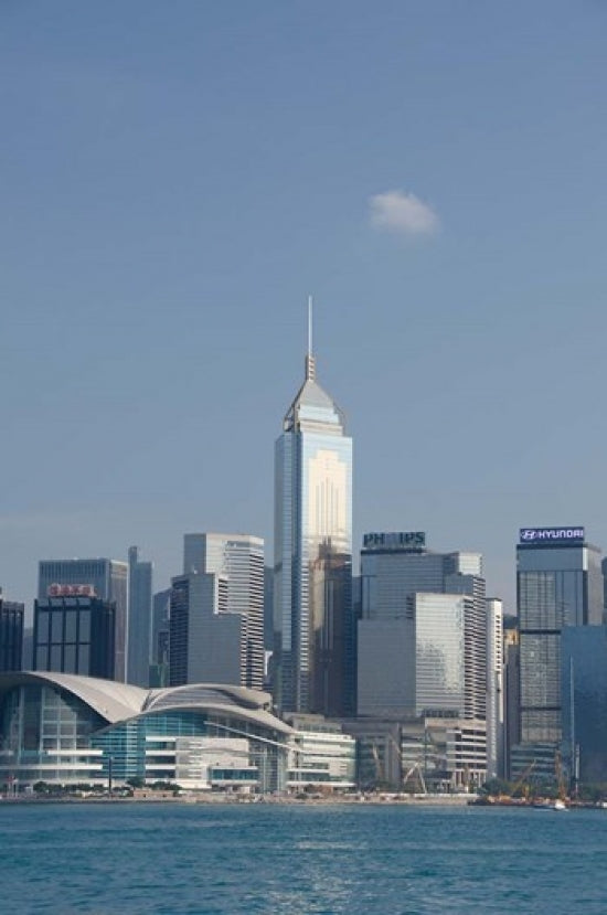 City skyline view from Victoria Harbor, Hong Kong poster print by Cindy Miller Hopkins.