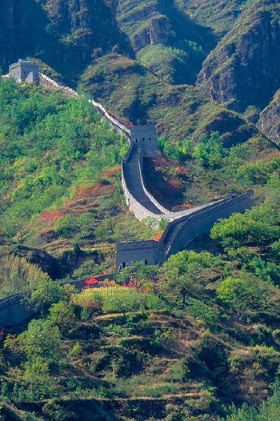 Great Wall of China Poster Print by Keren Su, showcasing the iconic landscape.