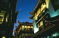 Night View of Traditional Architecture at Yuyuan Bazaar poster print by Keren Su