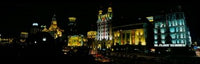 Night View of Colonial Buildings Along the Bund, Shanghai Poster Print by Keren Su