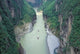 Landscape of Daning River through Steep Mountains Poster Print by Keren Su