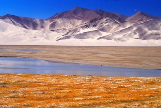 Landscape of Mt Kunlun and Karakuli Lake Poster Print by Keren Su, showcasing serene Chinese landscapes.