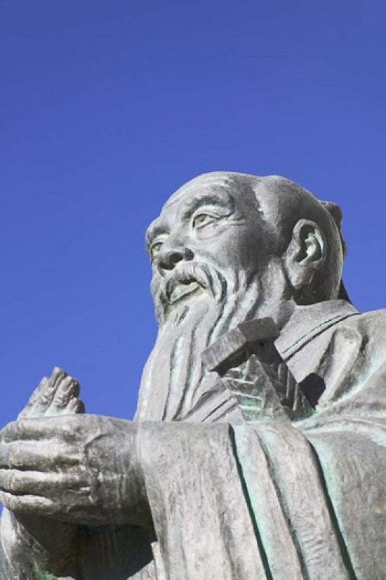 Sculpture of Confucius Poster Print by Keren Su