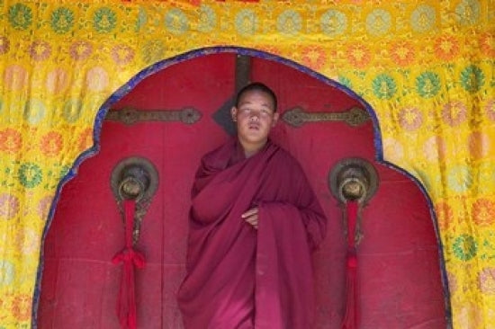 Monks in Sakya Monastery art print by Keren Su, Tibetan culture