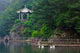 Pavilion with Lake in Mountains Fine Art Print by Keren Su