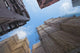 Scaffolding around residential buildings in Quarry Bay, Hong Kong poster print