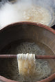 Cooking Noodles poster print by Keren Su, showcasing culinary art from Chengdu, Sichuan Province.