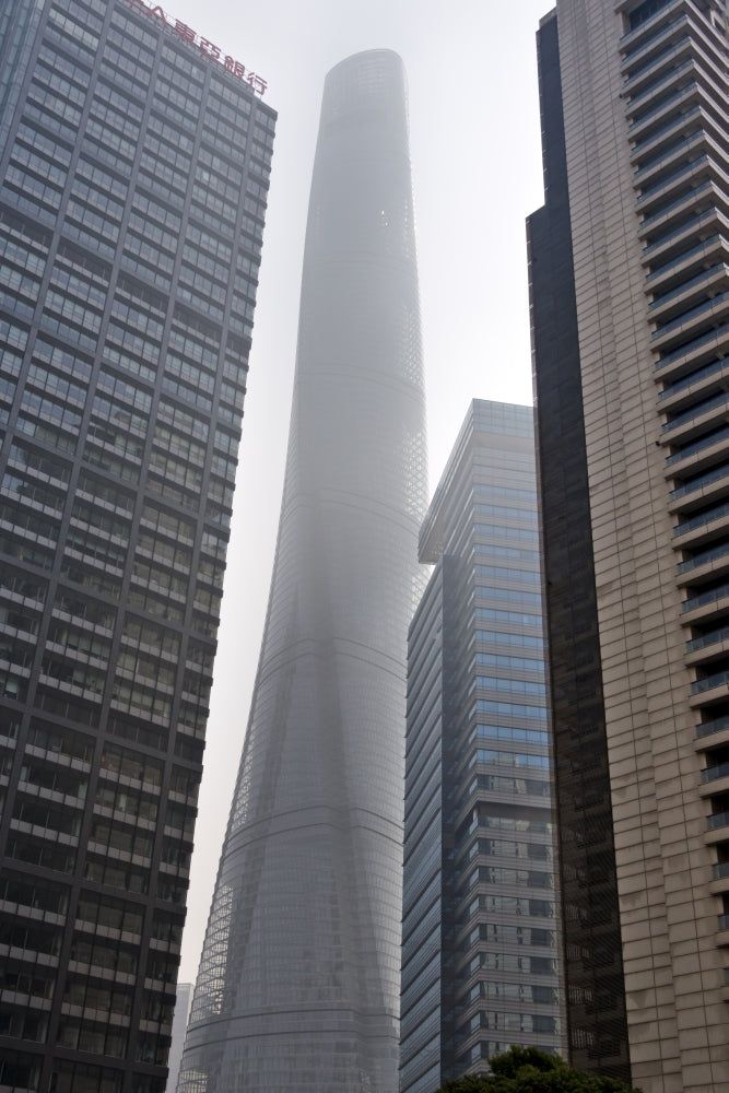 Shanghai Tower and Pudong high-rises poster print by Keren Su