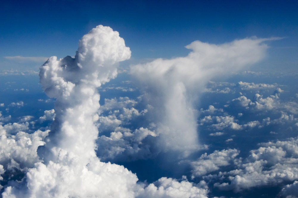 Aerial view of clouds over China captured in a stunning poster print.