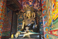 Buddhist Statue in Litang Monastery Art Print by Keren Su