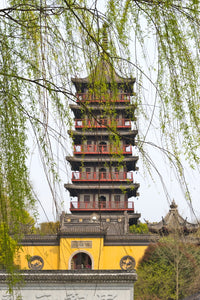 Haogu Pagoda Temple on the South Lake Art Print by Keren Su