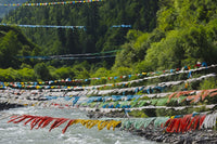 Prayer Flags Across the River, Ngawa Tibetan and Qiang Autonomous Prefecture Poster Print