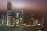 Hong Kong Island skyline and Victoria Harbour poster print by Michael DeFreitas.