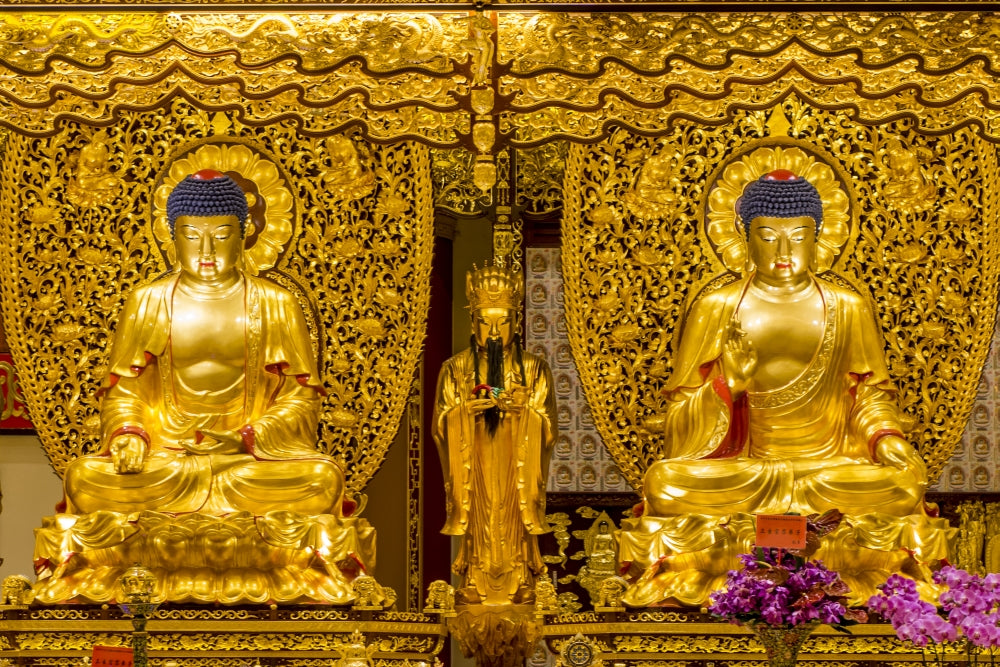 Grand Hall of Ten Thousand Buddhas Poster Print at Po Lin Monastery